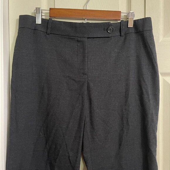 LOFT Womens Gray Plaid Mid Rise Marisa Straight Leg Career Trouser Pants Size 10 - Picture 3 of 7